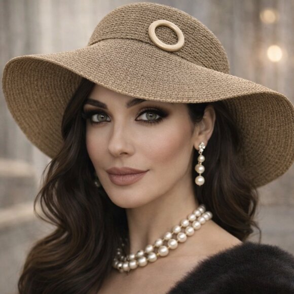 Sun ‘N’ Sand Accessories - NWOT Vintage Retro French Girl Style Floppy Oversized Sun Hat